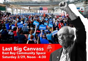 Last Big Canvass for Bernie! Public · Hosted by East Bay Democratic Socialists of America and Oakland Education Association