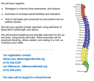 VIRTUAL: Somatic movement classes for spine flexibility and posture